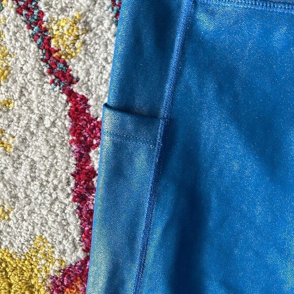 ZYIA BLUE MERMAID LIGHT N TIGHT LEGGINGS SIZE 4 - Picture 5 of 7